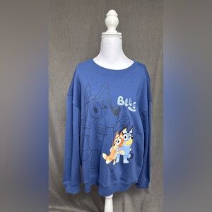 Hybrid Apparel Bluey Crewneck Blue Sweatshirt, Size: XL, (Unisex) NWT